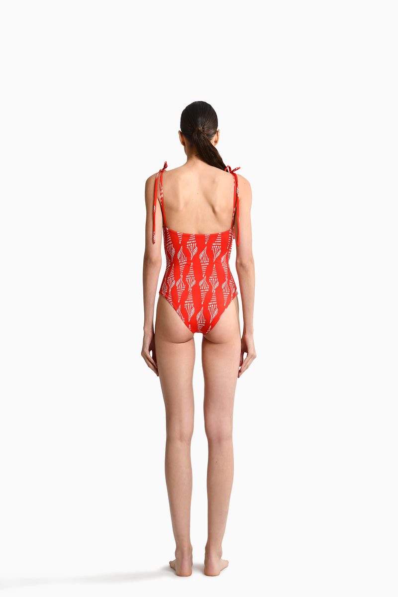 Palmi Red One Piece– EncantadoreInt