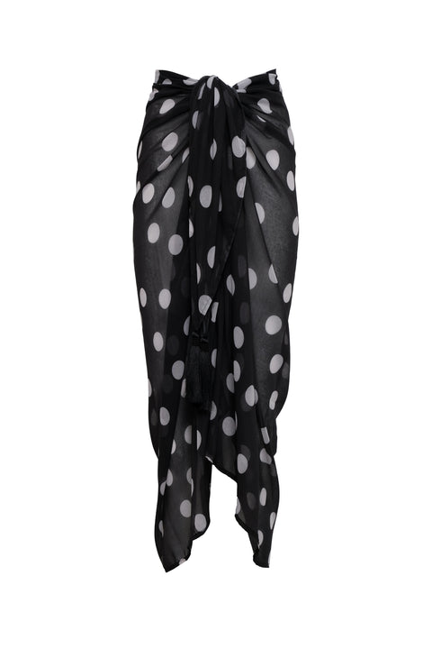 Taylor Black Dots Sarong