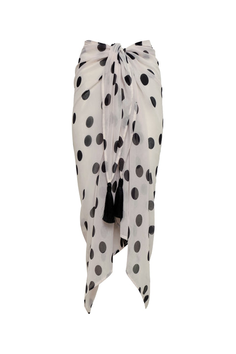 Taylor White Dots Sarong