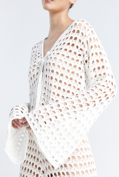 Gio Ivory Knitted Blouse