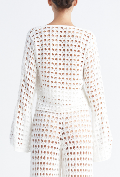 Gio Ivory Knitted Blouse