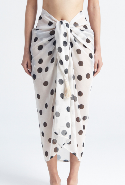 Taylor White Dots Sarong