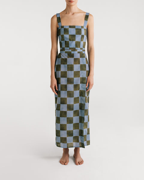 Cecilia Blue Checkers Skirt