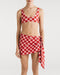 Saskia Red Checkers Mini Skirt