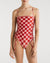 Manuela Red Checkers One Piece