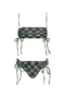 Clarisa Blue Checkers Bikini Top & Isa Blue Checkers Bikini Bottom